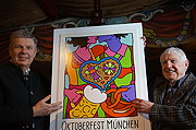 Wiesnchef Dieter Reiter stellte am 06.02.2014 zusammen mit René Keller, im Münchner Stadtmuseum das offizielle Plakatmotiv der Wiesn 2014 von Christa Bichlmeier vor (©Foto: Martin Schmitz)